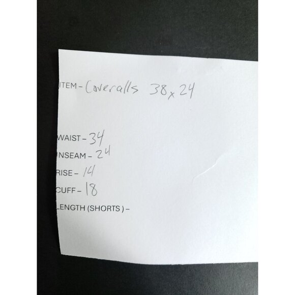 Mens Size 38 Blue Long Sleeve Coveralls Cotton Blend Workwear Durable Zip - Picture 9 of 10